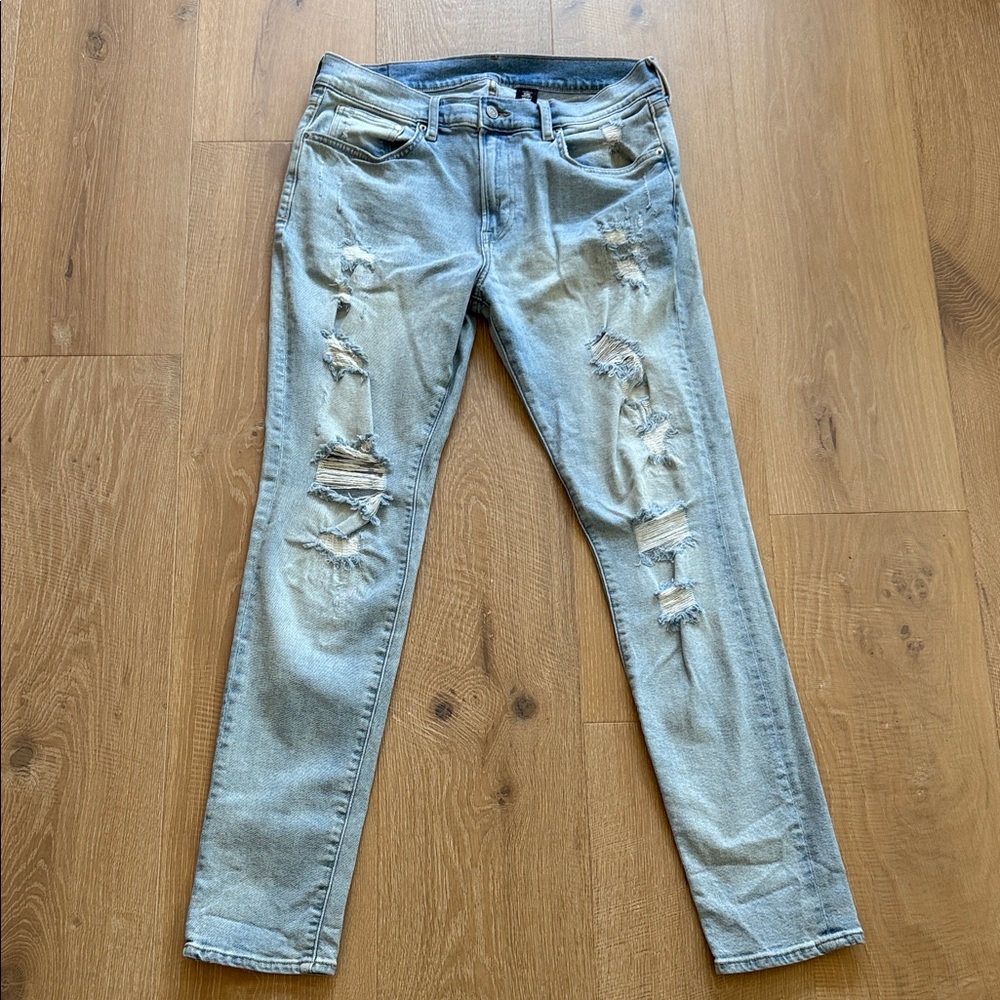 Stylish Light Blue Distressed H&M Skinny Jeans